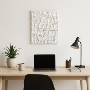 Textured Ghost Canvas – Hand Crafted 3D Spackle Painting, Made in Canada